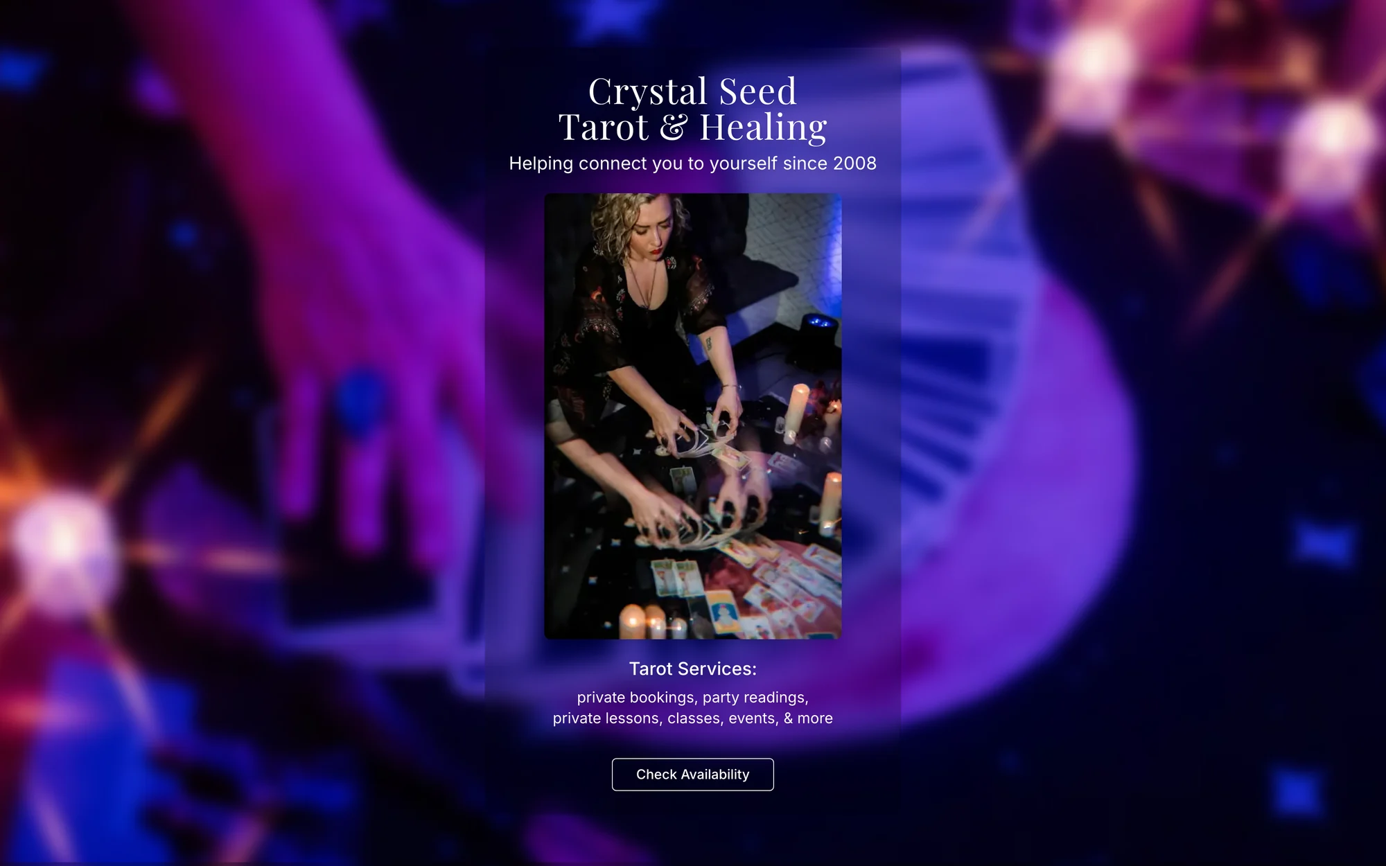 The Crystal Seed Tarot home page